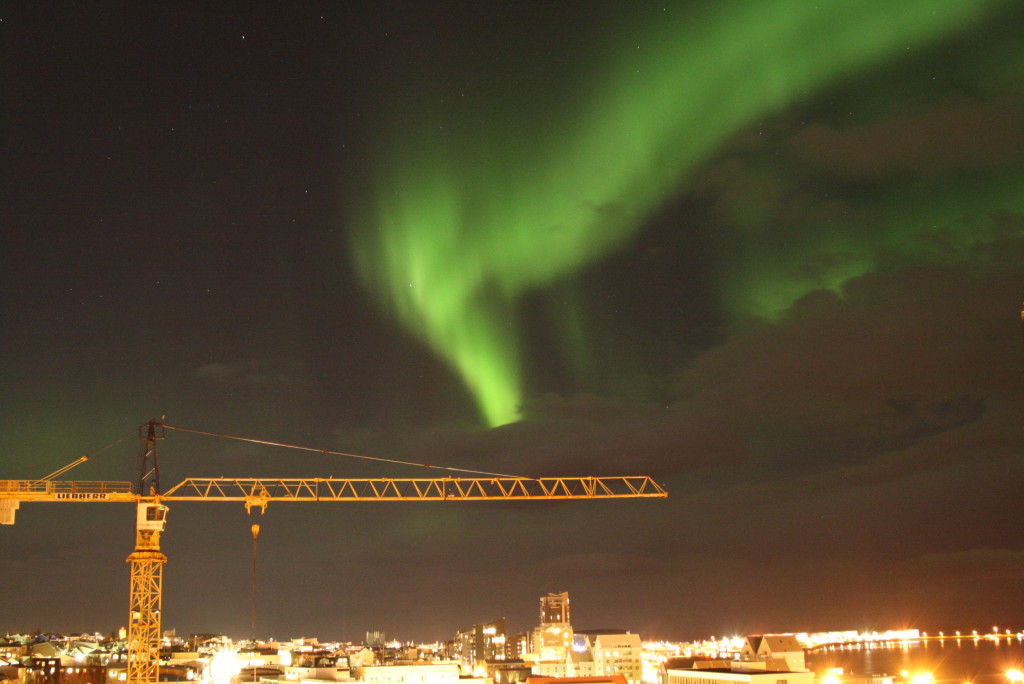 Reykjavik Aurora borealis